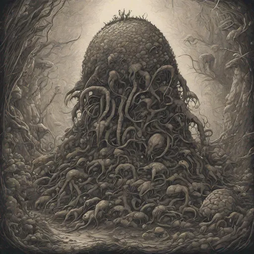 Prompt: The Anthill, masterpiece, best quality, in lovecraftian style