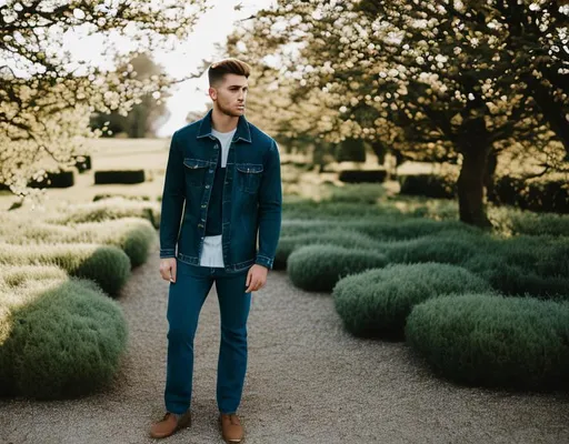 Prompt: doug dubois young men in the garden jeans (natural) cotton poignant ireland goodbye "There is no chance we will fall apart. There is no chance. There are no parts."