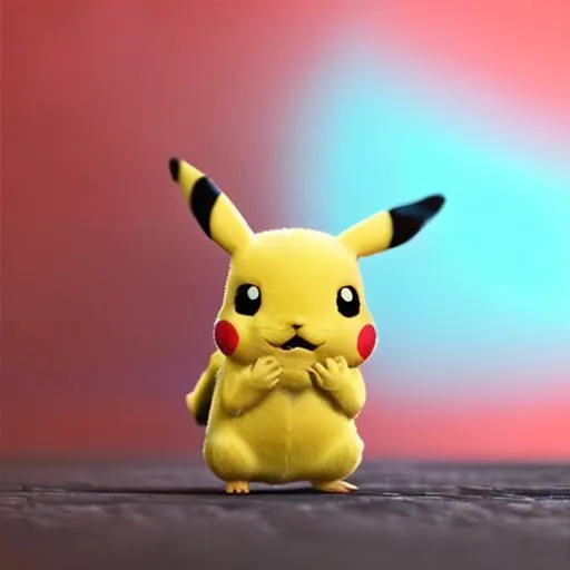 Prompt: Pikachu eating ice cream