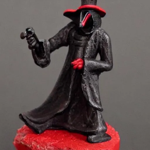 Prompt: Red and black
Plague doctor