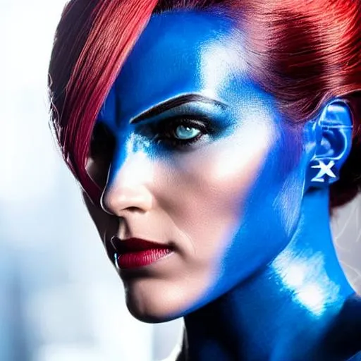 Prompt: Mystique from the X-Men as a Male, Photorealistic, Masterpiece, Vivid Colors, Deep Colors, Highly detailed Face, Highly Detailed Hands, Intricate Detail, Striking Eyes, WLOP, Dynamic Lighting, Highly Detailed, Splash Art, Comic Art, Film Quality, 64K Resolution, Marvel Comics, Maximalist.