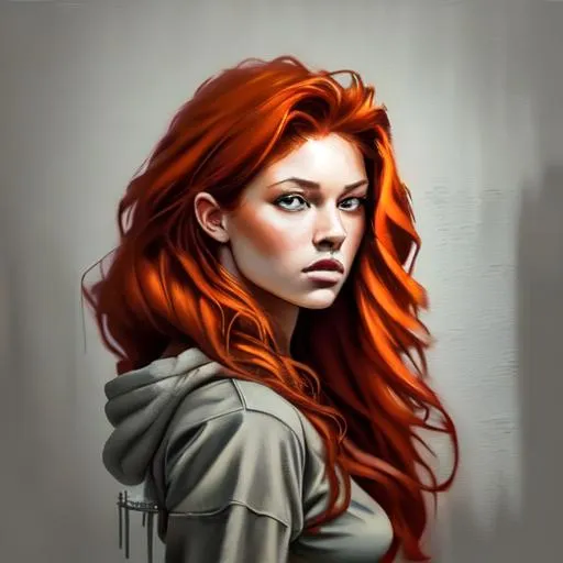 Prompt: {{{{highest quality concept art masterpiece}}}} digital drawing oil painting with {{visible textured brush strokes}}, Beautiful woman, photorealistic face, red hair, digital painting, artstation, illustration, concept art, smooth, sharp focus, {{hyperrealistic intricate perfect red long hair}} and {{hyperrealistic perfect clear bright green eyes}} soft skin and red blush cheeks and cute smile, epic fantasy, perfect anatomy in perfect composition approaching perfection, hyperrealistic intricate mirrored room in background, cinematic volumetric dramatic dramatic studio 3d glamour lighting, backlit backlight, 128k UHD HDR HD, professional long shot photography, unreal engine octane render trending on artstation, sharp focus, occlusion, centered, symmetry, ultimate, shadows, highlights, contrast
