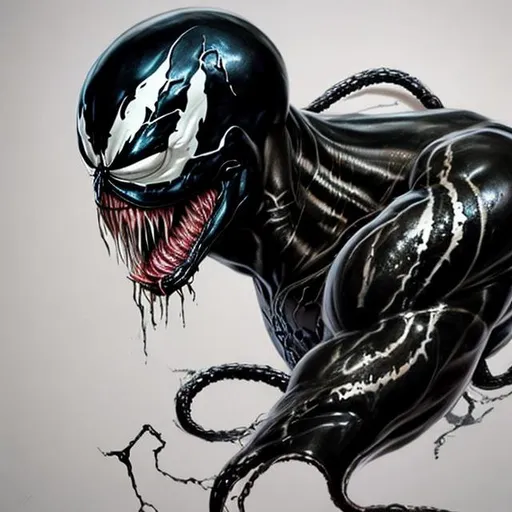 Prompt: venom, hyper realistic, black, realistic.