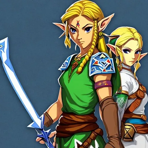 Prompt: zelda. link. impa