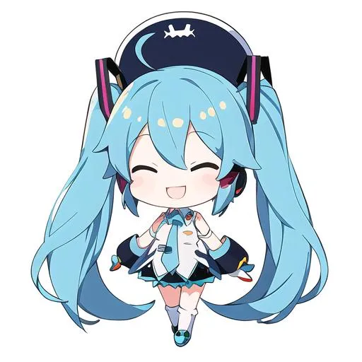 Cute chibi anime for avatar, icon, sticker or fanart