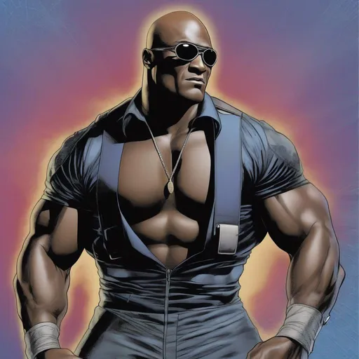 Prompt: Bobby Lashley
  illustrated by  Grant Morrison