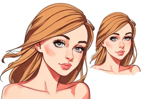 Prompt: Beautiful woman cartoon portrait 