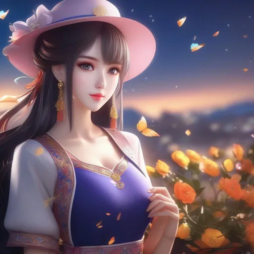 3d anime woman and beautiful pretty art 4k full HD a