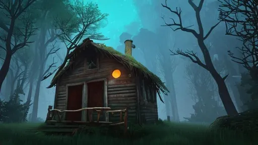 Prompt: lonely shack in the forrest