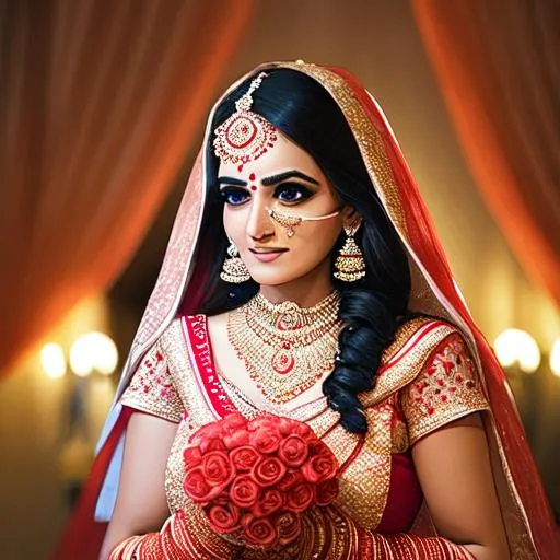 Lovely Indian Bride  Bridal makeup images, Indian wedding