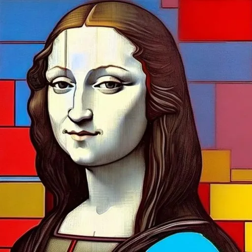 Prompt: Monalisa by Mondrian 