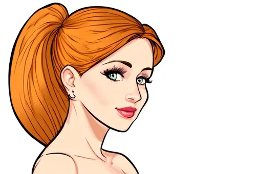 Prompt: Beautiful woman cartoon portrait 