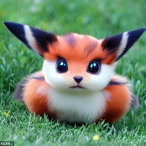 Prompt: cute, real life pokemon, 