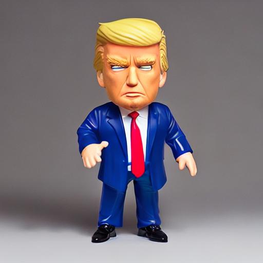 Figurine solaire du tableau de bord Donald Trump agitant