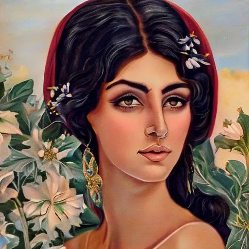 Prompt: Armenian goddess of beauty Astxik