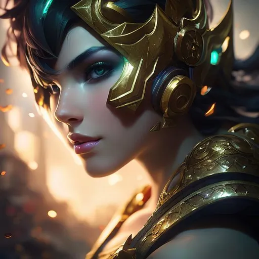 Prompt: upper torso portrait of league of legend's Cassiopeia, soft lighting, perfect composition, cinematic, video game trailer, dramatic, detailed painting, 8k, octane render, by makoto shinkai, stanley artgerm lau, wlop, rossdraws, concept art, digital painting, looking into camera,