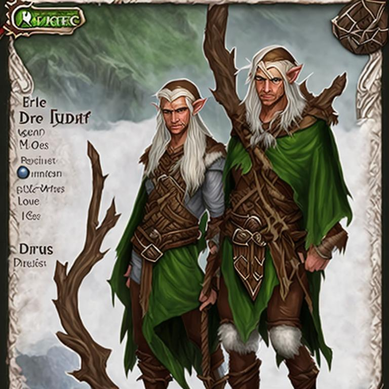 druid male elf token | OpenArt