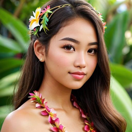 Describe A Perfect Hawaiian Girl With Details About Openart
