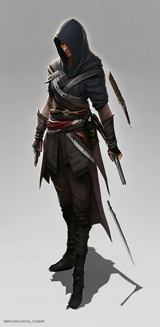 Prompt: Portrait like assassin character. Same as image