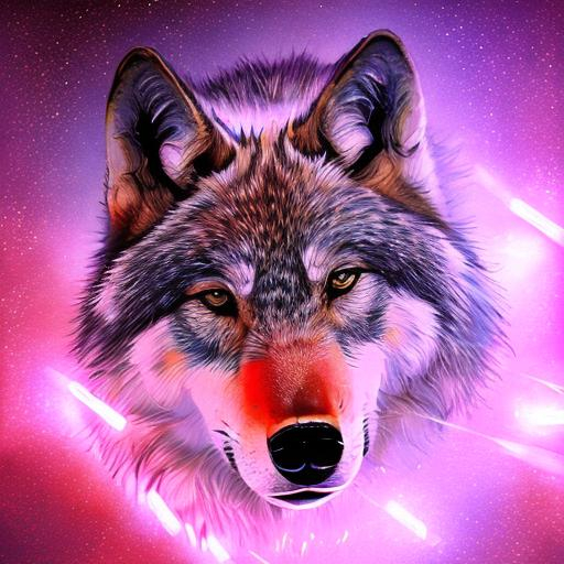 wolf laying in the milky way | OpenArt