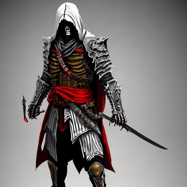 Skeleton assassin creed red and yellow full set armor | OpenArt