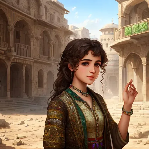 Prompt: create most beautiful photograph of most beautiful fictional, Kurdish young happy girl, extremely, detailed environment, detailed background, intricate, detailed skin, natural colors , professionally color graded, photorealism, 8k, moody lighting.