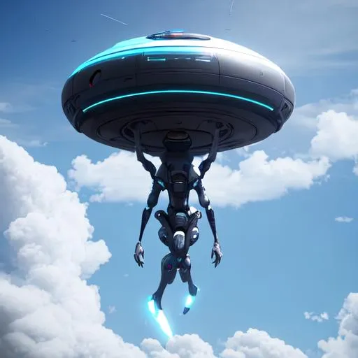 Prompt: Ultrarealistic 8k Portrait of futuristic alien being levitating in the sky Unreal Engine