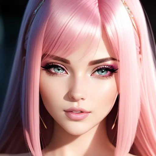 Prompt: {{{{highest quality splash art masterpiece}}}} {upper body long shot} of beautiful stunning gorgeous cute feminine woman with {{hyperrealistic intricate pink angled bob hair}} and {{hyperrealistic beautiful pink eyes}} and hyperrealistic feminine gorgeous stunning cute soft face and pointy nose and big lips, {{holding hyperrealistic intricate cute pink opened umbrella}} in the rain, soft white skin, red blush cheeks, cute shy smile, {backlit}, {{hyperrealistic intricate seductive pink lingerie}} with {deep exposed cleavage} and visible abdominal muscles, {abs}, hyperrealistic toned body, {{seductive love gaze at camera}}, {{looking over shoulder}}, {{blurred hyperrealistic rainy street in background}}, hyperrealistic intricate rain and city at dawn, cinematic glamour lighting, backlight, action shot, intricately hyperdetailed, perfect face, perfect body, perfect anatomy, hyperrealistic, hyperrealism, mythical, epic fantasy, sharp focus, glamour, volumetric lighting, studio lighting, triadic colors, occlusion, ultra-realistic, dramatic lighting, beauty, hot sensual feminine romance, facial expression, professional photography, perfect composition, unreal engine octane, 3d lighting, UHD, HDR, {128K}, render, HD, trending on artstation, full body front view, realistic, concept art, highres, fine, smooth, 3d illustration, centered, symmetry, ultimate, hyperrealistic digital art, painted, shadows, contrast, approaching perfection, stunning goddess, fantastical, elegant, majestic, {{huge breast}}, {{sexy}}