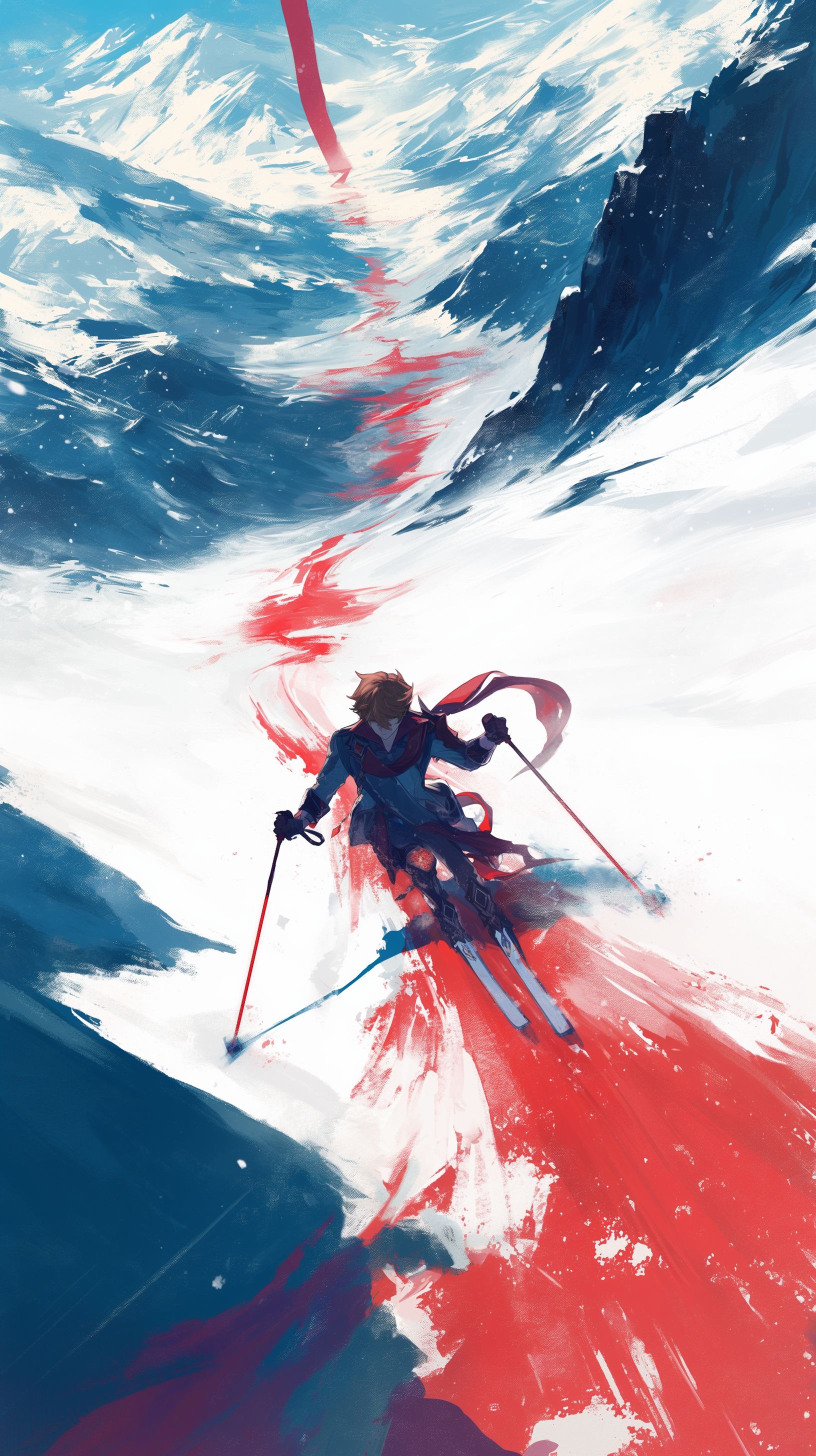 Akane Kurokawa skiing by Daraya01 on DeviantArt