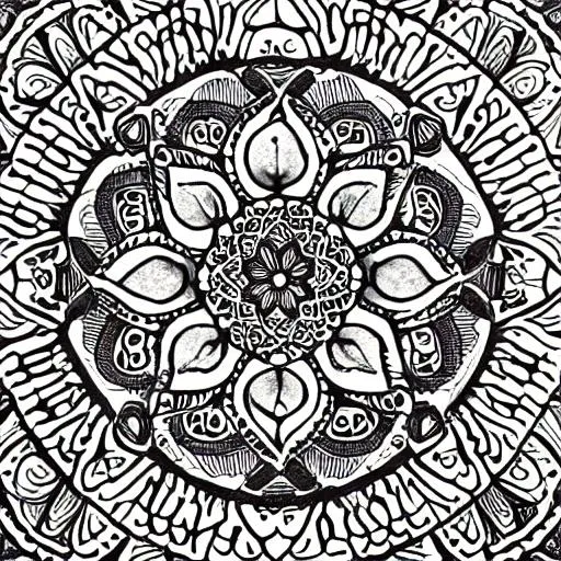 Prompt: Zen doodle mandala 