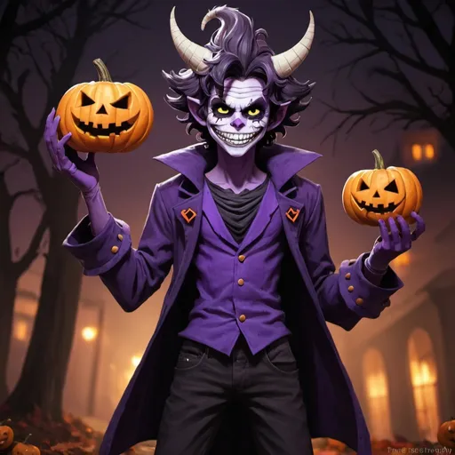 Prompt: Gamzee Makara trick or treating