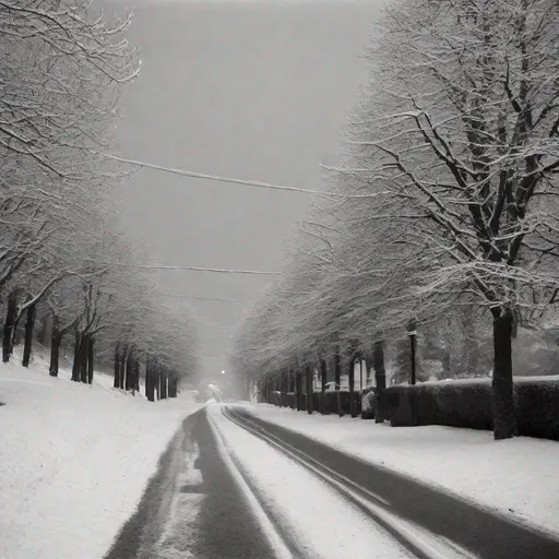 Prompt: snowy italian road, pentax 67, trees in foreground, real life totoro, fuji x 1 0 0 f, stipple art, edward hopper vibe, rothko, tufty whiskers, ugly