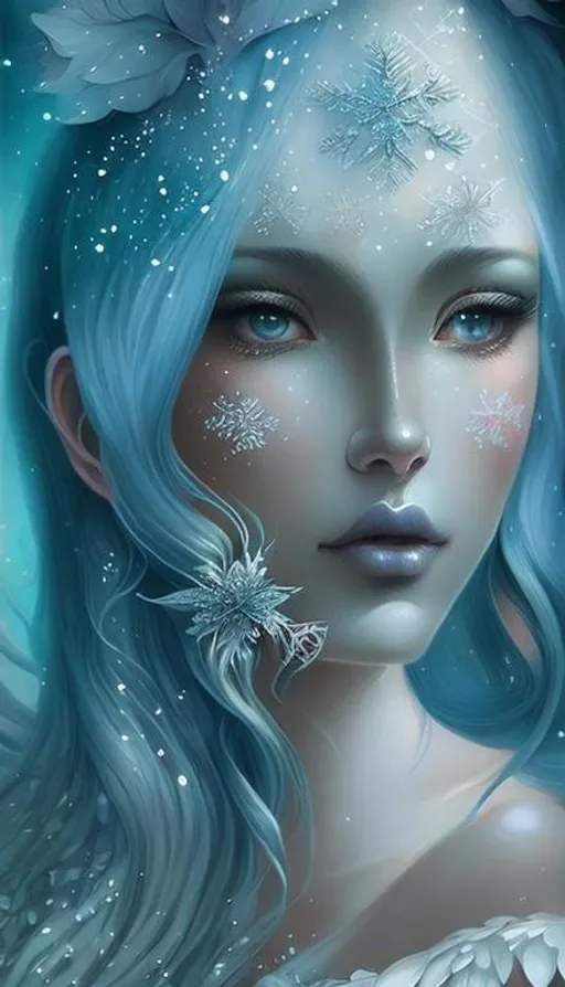 a shader of a winter beauty. Art by artgerm, edre pe...