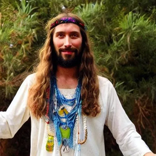 Prompt: hippie jesus