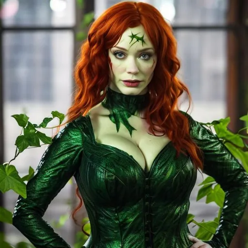 Prompt: Christina Hendricks as Poison Ivy
