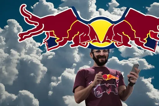 Prompt: God wearing Red Bull merch