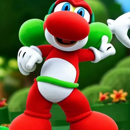 Prompt: yoshi from super mario brothers