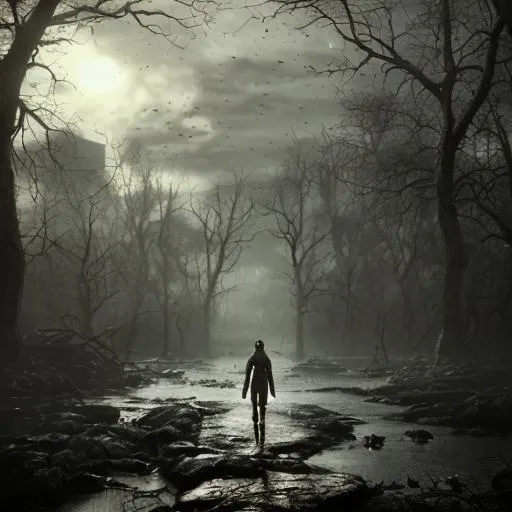 Prompt: goth,deep,dark,creature,lurking,ultra realistic,lost soul,elden ring,landscape