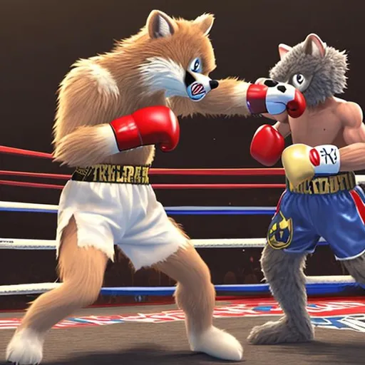 Prompt: furry boxing
