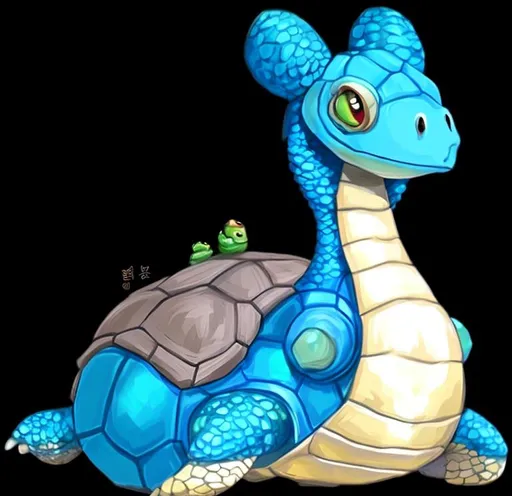 Prompt: turtle dragon, digital art