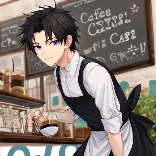 Prompt: Cafe worker male
