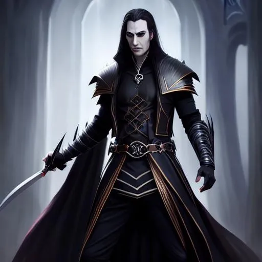 epic professional digital portrait art of Male vampi... | OpenArt