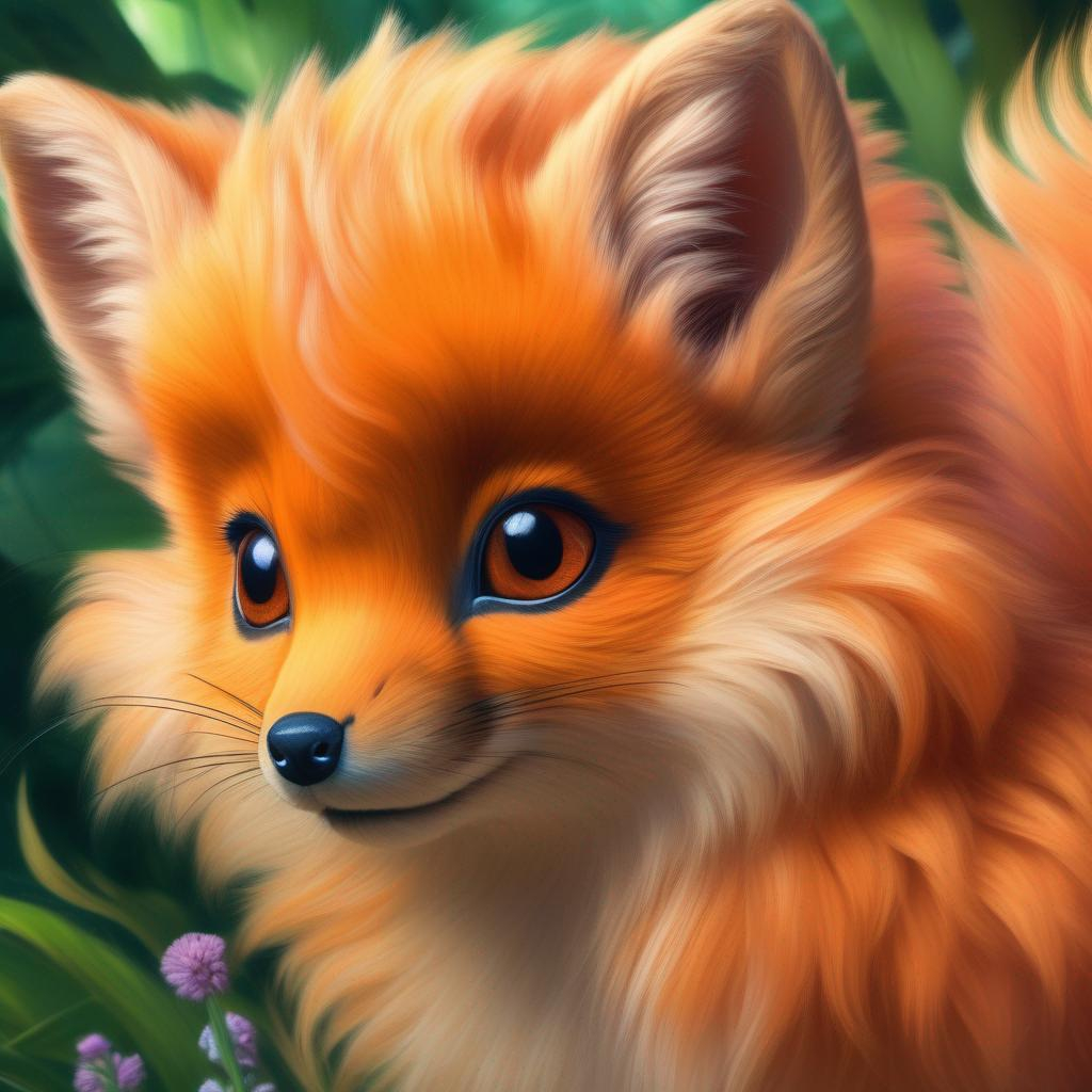 (Vulpix), realistic, photograph, epic oil painting,...