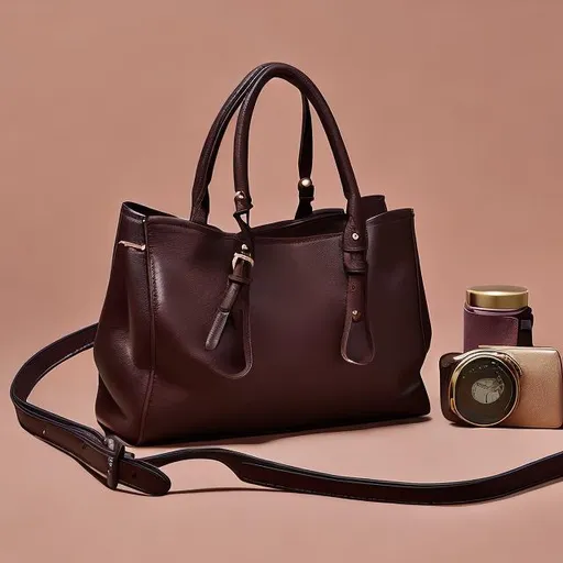 Prompt: leather handbag product imagery for amazon 