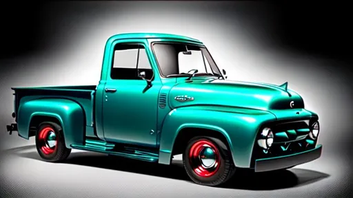 Prompt: 1953 Ford F-100 Panel Truck.
