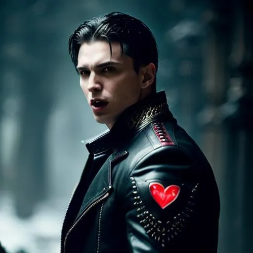 Prompt: Vampire male viciously tearing into a heart, Professional photography, bokeh, natural lighting, canon lens, shot on dslr 64 megapixels sharp focus Epic cinematic brilliant stunning intricate meticulously detailed dramatic atmospheric maximalist digital matte painting a masterpiece, 8k resolution, dark fantasy concept art, by Greg Rutkowski, dynamic lighting, hyperdetailed, intricately detailed, Splash screen art, trending on Artstation, deep color, Unreal Engine, volumetric lighting, Alphonse Mucha, Jordan Grimmer, purple and yellow complementary colours