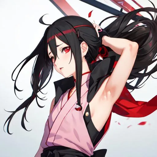 Prompt: itachi as a girl