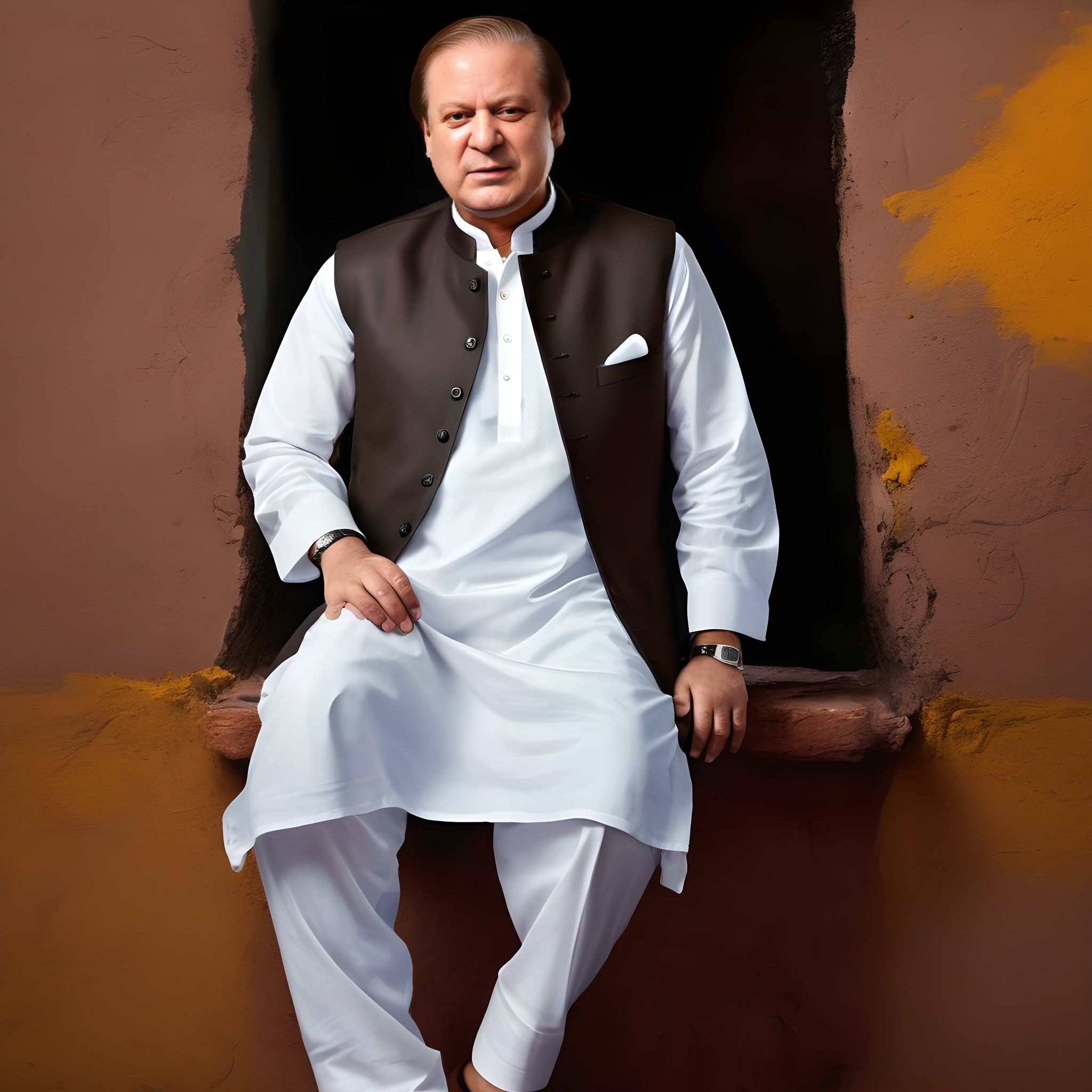 Prompt: The Beautiful Photo of Nawaz Sharif created by Ai Generated 