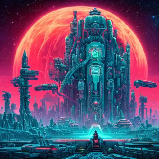 Prompt: retro art, underwater city, synthwave art, highly detailed, galaxy, cosmos