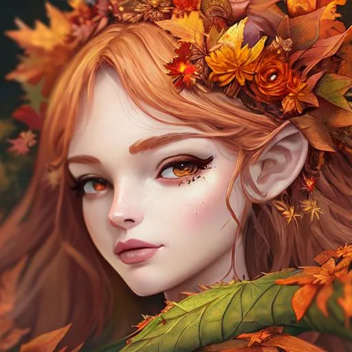 fairy goddess of autumn, closeup | OpenArt